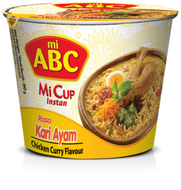 Abcmicupinstantnoodlesoepchickencurrybeker60gram