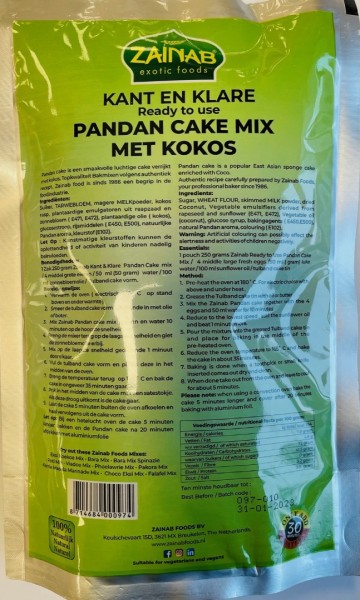 Pandan cake mix 250g zainab 2