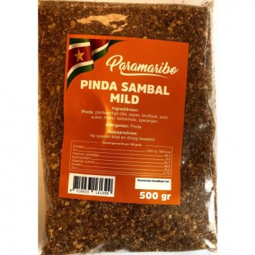 Pinda sambal mild 500gr paramaribo