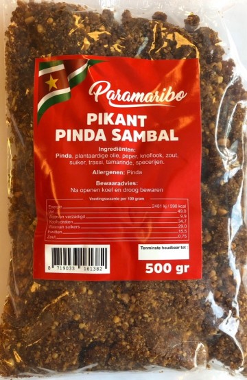 Pinda sambal pikant 500gr paramaribo 0